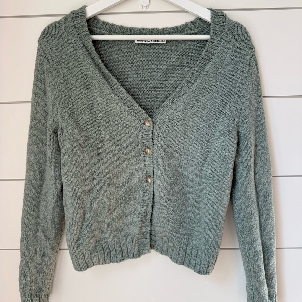 Abercrombie & Fitch Sage Green Cardigan Sweater